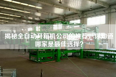 揭秘全自动开箱机公司的推荐，你知道哪家是更佳选择