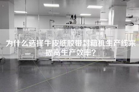 为什么选择牛皮纸胶带封箱机生产线来提高生产效率？
