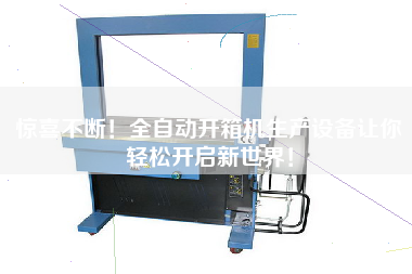 惊喜不断!全自动开箱机生产设备让你轻松开启新世界! 惊喜不断!全自动开箱机生产设备让你轻松开启新世界!